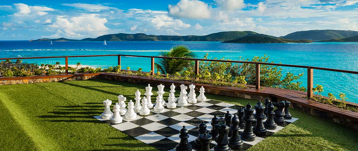 great house terrace chess - NECKER ISLAND