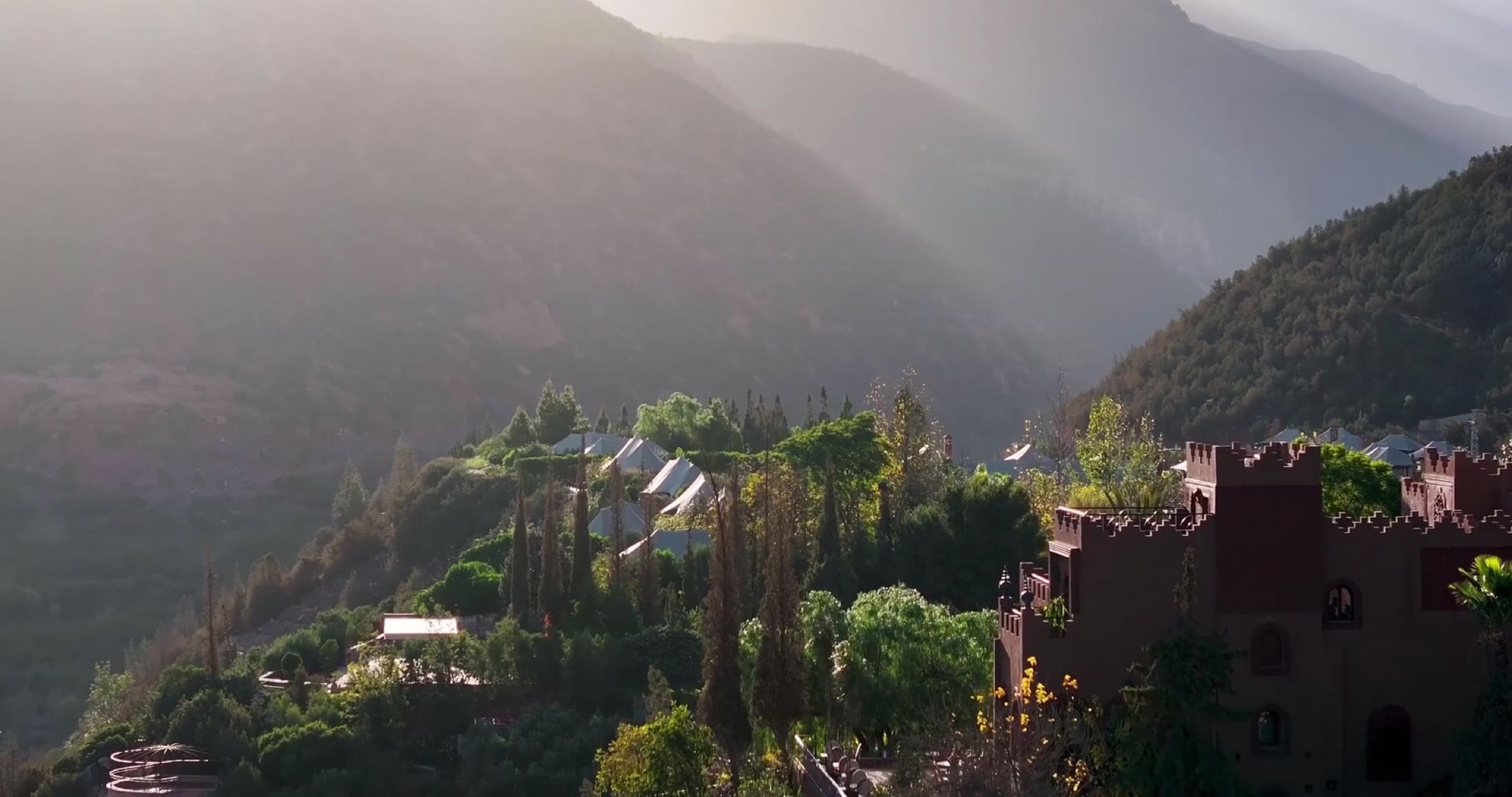 Kasbah Tamadot above the Asni valley in the High Atlas